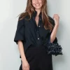 Academia Blouse - Lara - Blue Plain