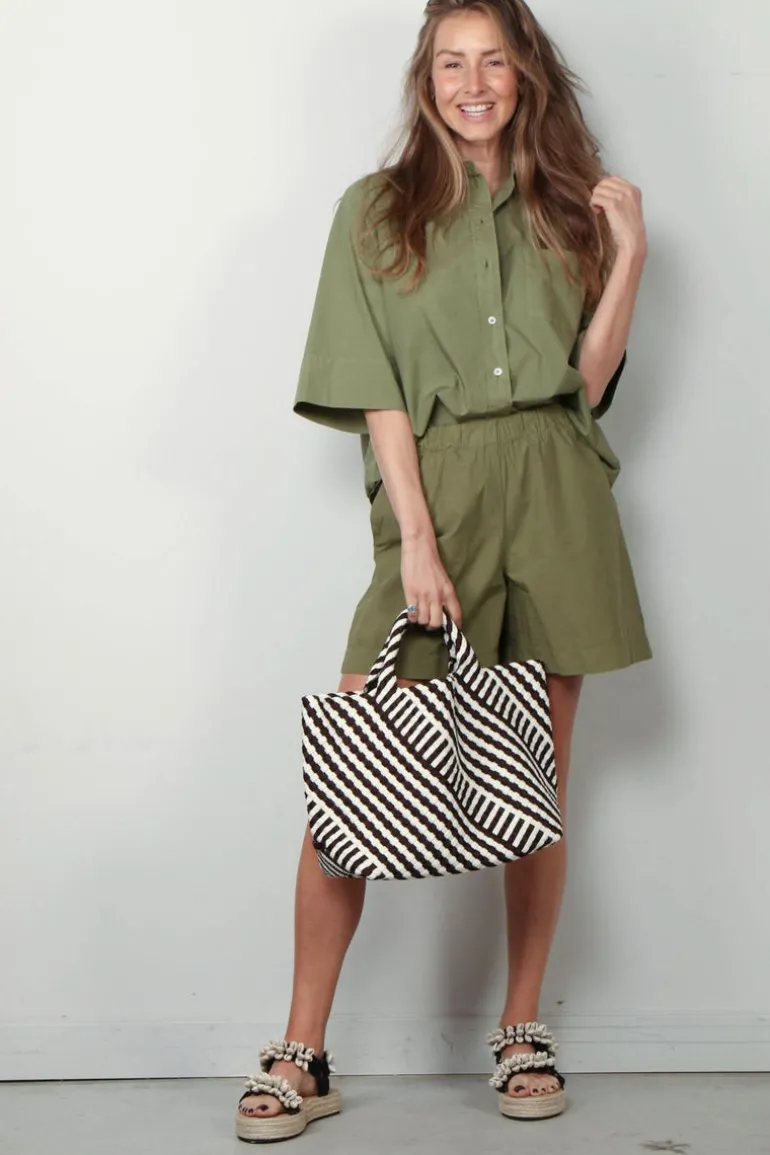 Academia Blouse - Lara - green plain