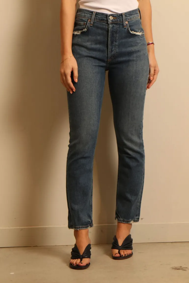 Agolde jeans - riley long - pose