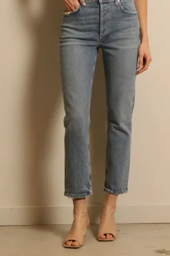Agolde jeans - Riley long A9090B-1554 - quiver