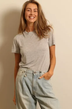 Agolde T-shirt - annise - grey heather