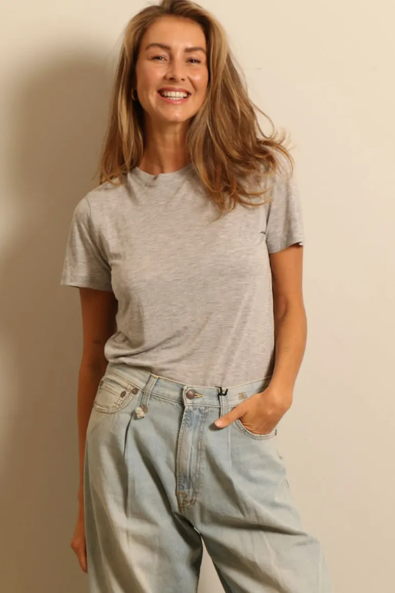 Agolde T-shirt - annise - grey heather