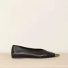 Anine Bing Flats - Nina flats with metal - Black
