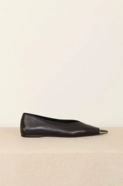 Anine Bing Flats - Nina flats with metal - Black