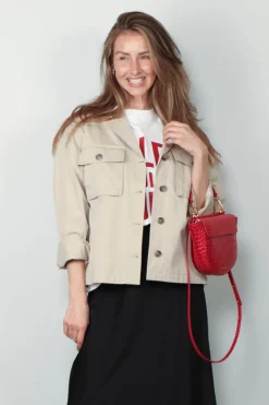 Anine Bing Sawyer Shirt Jacket - Taupe
