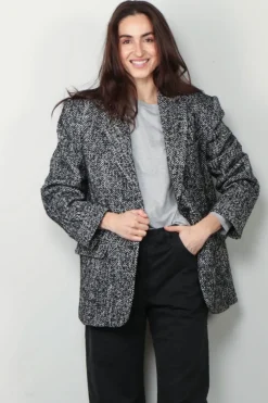 Anine Bing blazer - Quinn - salt & pepper