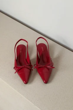 Anine Bing Slingback Heels - Zoey - Red