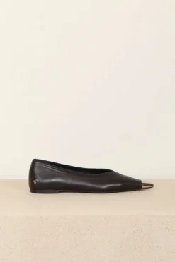 Anine Bing Flats - Nina flats with metal - Black
