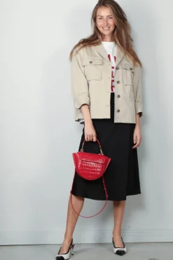 Anine Bing Sawyer Shirt Jacket - Taupe