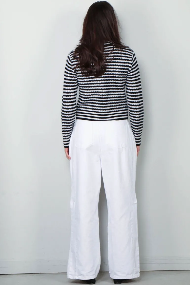 Anine Bing Vest - Gwen - White / Black