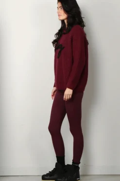 Anine Bing Sweater - Sydney Crew - Burgundy