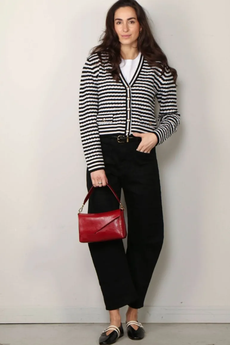 Anine Bing Vest - Gwen - White / Black
