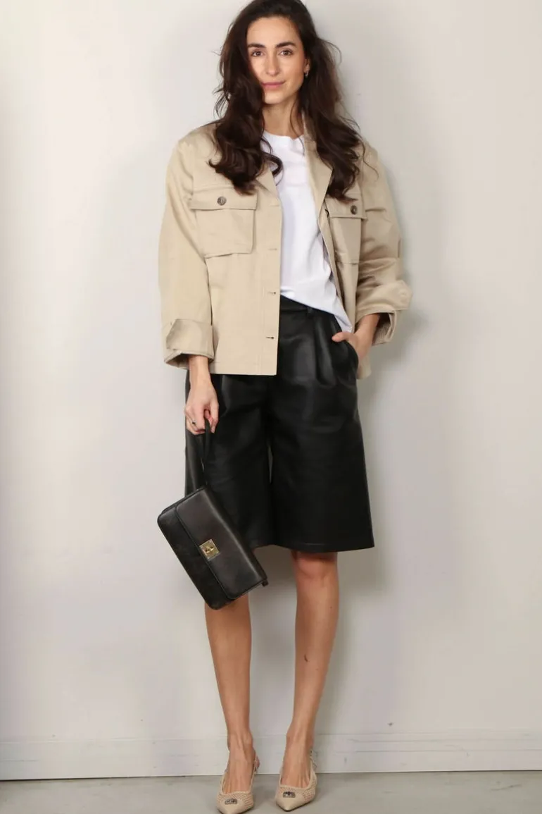 Anine Bing Sawyer Shirt Jacket - Taupe
