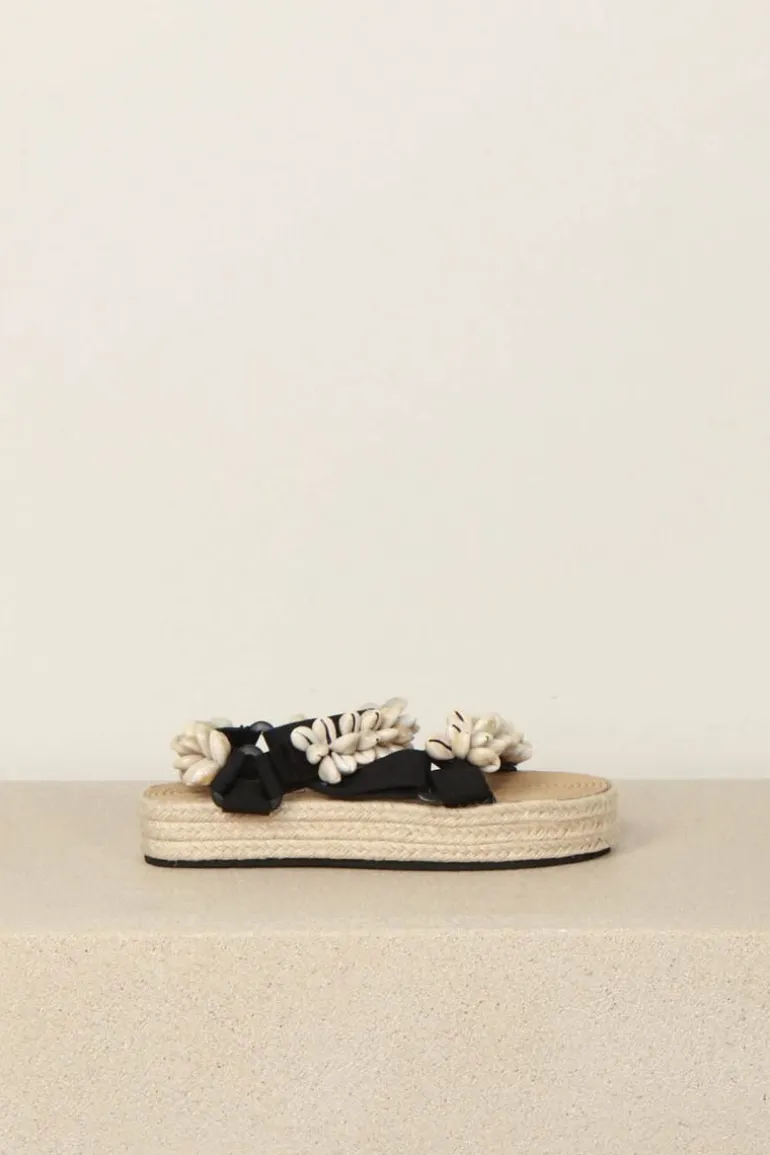 Arizona Love Sandalen - Trekky - Raffia Shell Black