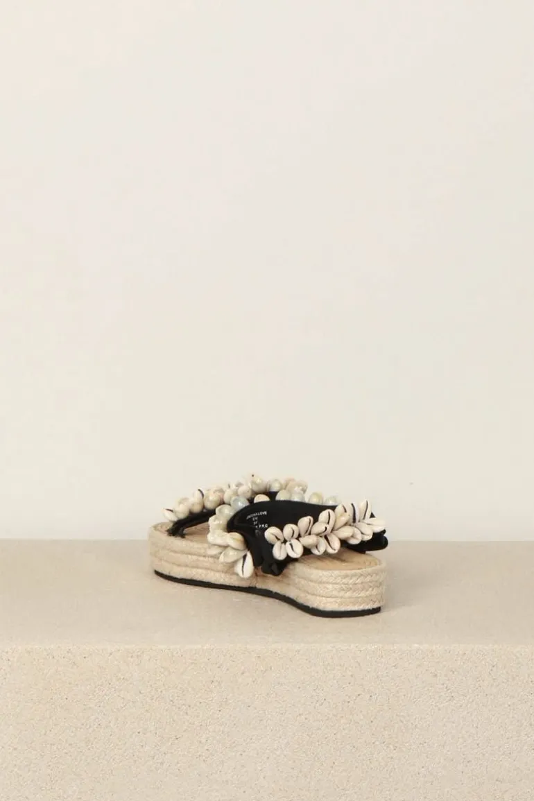Arizona Love Sandalen - Trekky - Raffia Shell Black