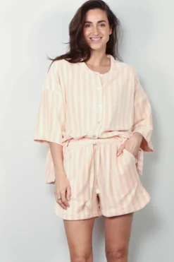 Bongusta T-shirt - Naram Oversized Shirt - Tropical & Crème