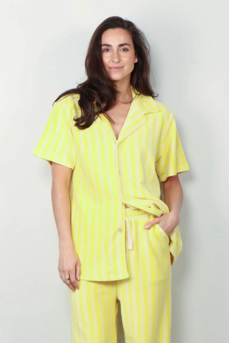 Bongusta Blouse - Naram Shirt - Pristine & Neon Yellow