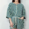 Bongusta T-shirt - Naram Oversized Shirt - Sea Foam & Deep Teal