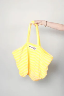 Bongusta Tas - Naram Weekend Bag - Pristine & Neon Yellow