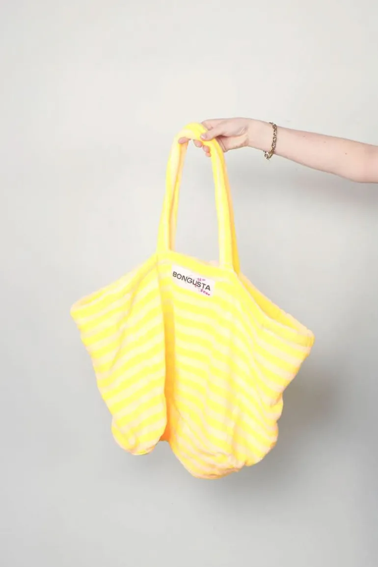 Bongusta Tas - Naram Weekend Bag - Pristine & Neon Yellow