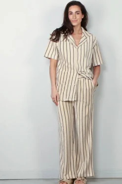 Bongusta Broek - Naram Pants - Crème & Ink