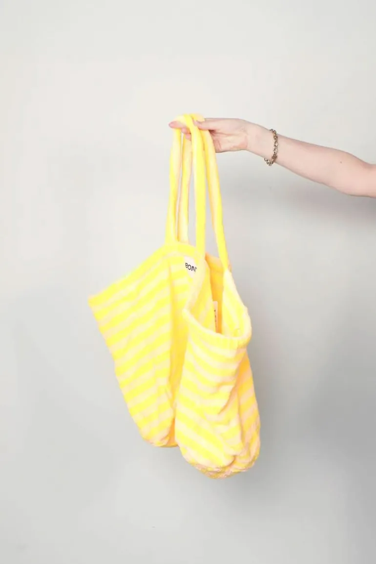 Bongusta Tas - Naram Weekend Bag - Pristine & Neon Yellow