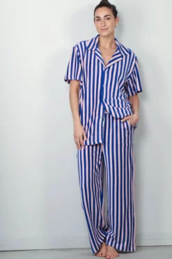 Bongusta Blouse - Naram Shirt - Dazzling Blue & Rose