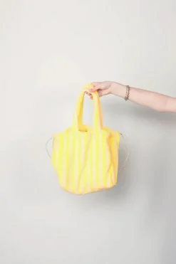 Bongusta Tas - Naram Handbag Small - Pristine & Neon Yellow