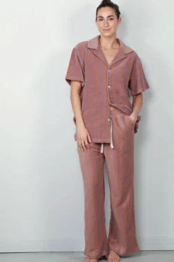 Bongusta Blouse - Naram Shirt - Camel & Ultramarine