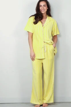 Bongusta Broek - Naram Pants - Pristine & Neon Yellow