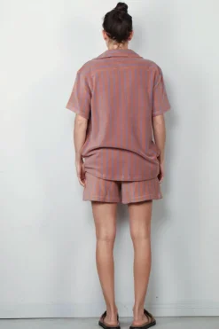 Bongusta Short - Naram Gym Shorts - Camel & Ultramarine