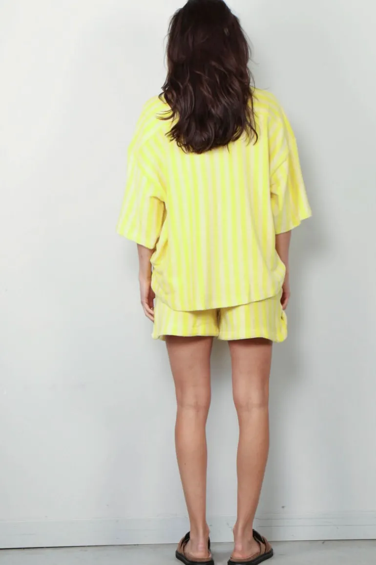 Bongusta T-shirt - Naram Oversized Shirt - Pristine & Neon Yellow