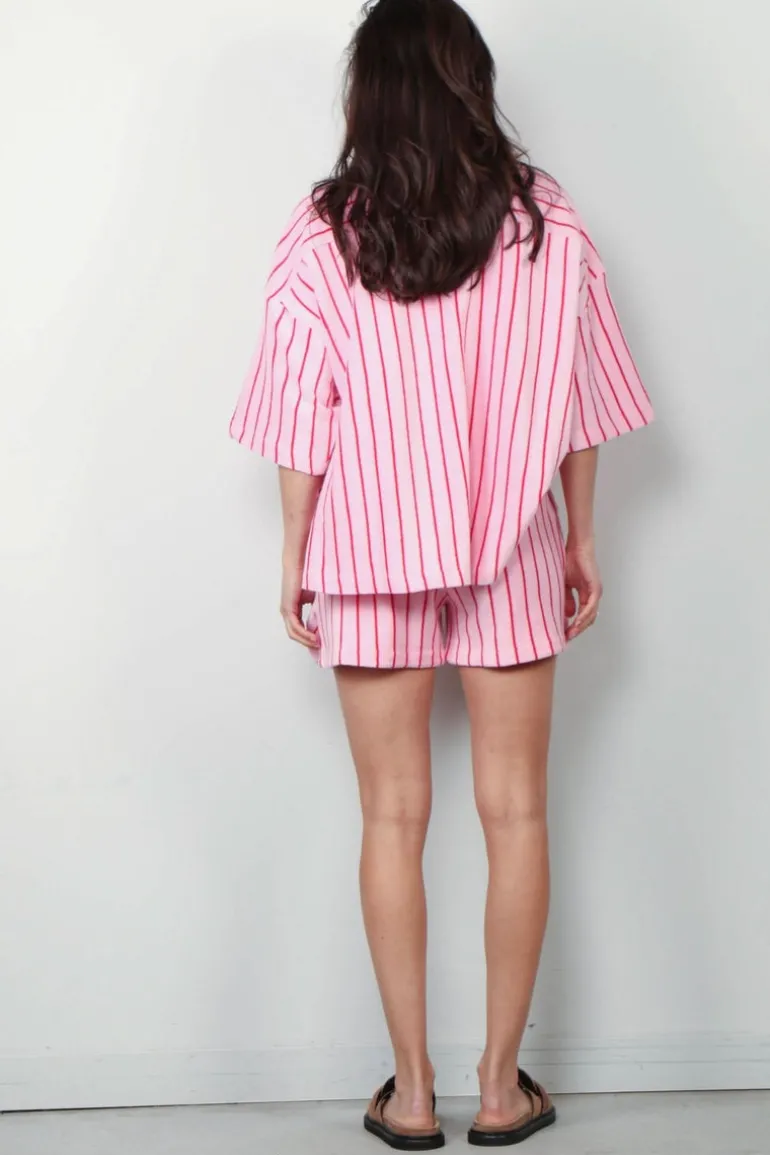 Bongusta T-shirt - Naram Oversized Shirt - Baby Pink & Ski Patrol