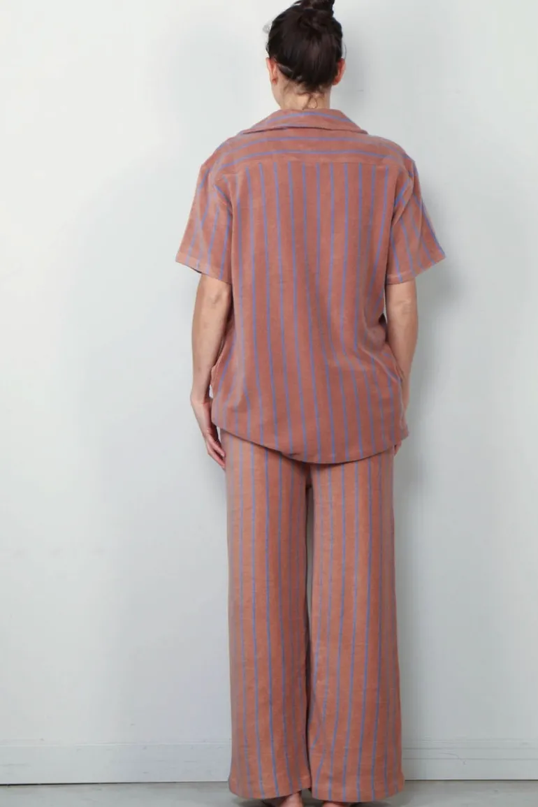 Bongusta Blouse - Naram Shirt - Camel & Ultramarine