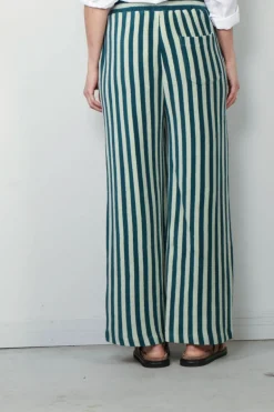 Bongusta Broek - Naram Pants - Sea Foam & Deep Teal