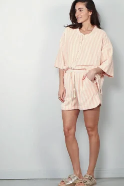 Bongusta T-shirt - Naram Oversized Shirt - Tropical & Crème