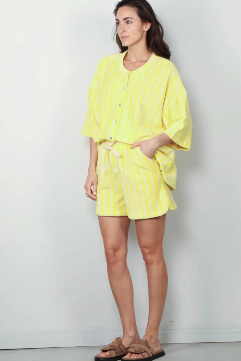 Bongusta T-shirt - Naram Oversized Shirt - Pristine & Neon Yellow