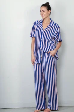 Bongusta Blouse - Naram Shirt - Dazzling Blue & Rose