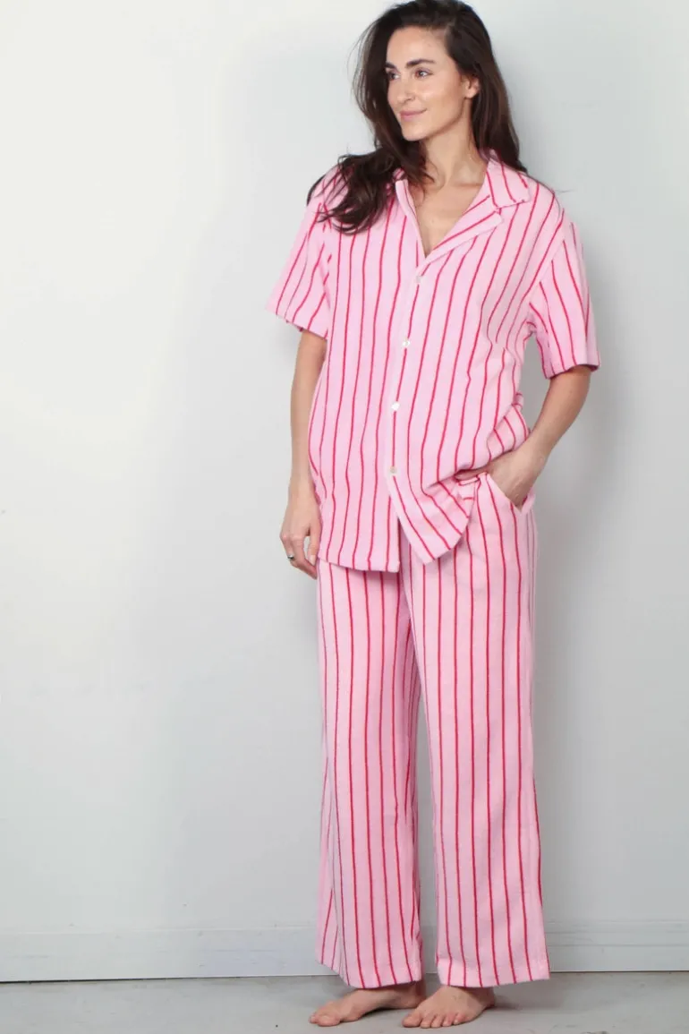 Bongusta Blouse - Naram Shirt - Baby Pink & Ski Patrol