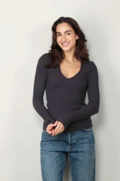 Citizens of Humanity top - Florence - charcoal