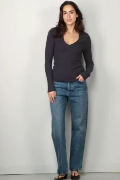 Citizens of Humanity top - Florence - charcoal