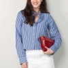 Closed Blouse - Cropped Classic Shirt - Graphite blue