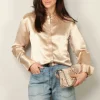 Closed Blouse - Fitted Blouse - Dusty Rose