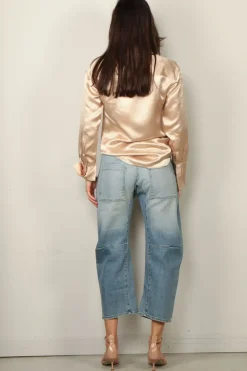 Closed Blouse - Fitted Blouse - Dusty Rose