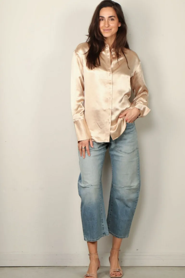 Closed Blouse - Fitted Blouse - Dusty Rose