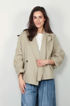 Closed Jasje - Cropped Pea Coat - Warm Sand