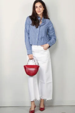 Closed Blouse - Cropped Classic Shirt - Graphite blue
