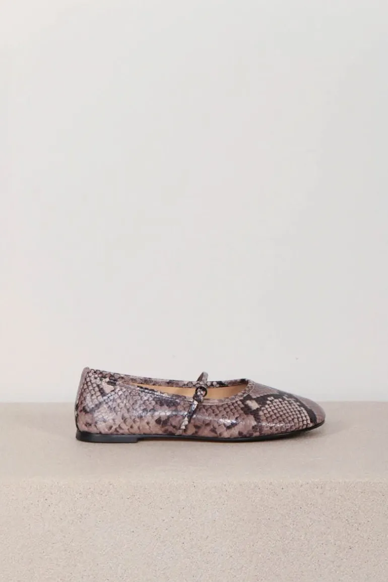 Dear Frances Ballerina's - Winter Balla Shoe Python Print - Black & White