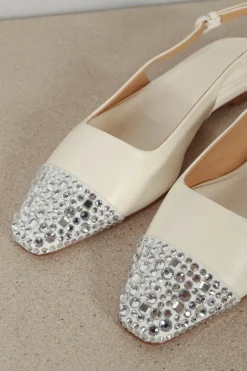 Dear Frances Sandalen - Tia W/ Toe Cap Crystals - White