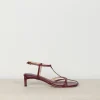 Dear Frances Sandalen - Tee - Leather - Bordeaux